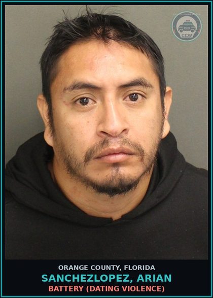 CCW arrest card for SANCHEZLOPEZ, ARIAN in Orange County: FALSE IMPRISONMENT