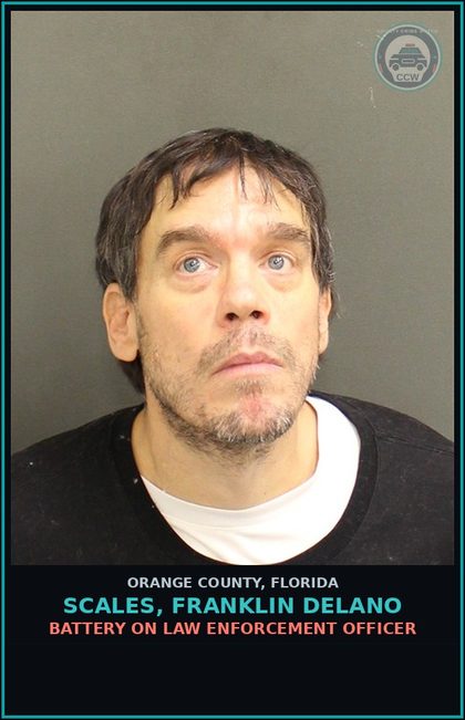 CCW arrest card for SCALES, FRANKLIN DELANO in Orange County: BATTERY ON LAW ENFORCEMENT OFFICER