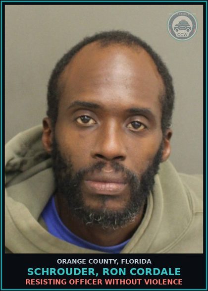 CCW arrest card for SCHROUDER, RON CORDALE in Orange County: TAMPERING WITH OR FABRICATING PHYSICAL EVIDENCE
