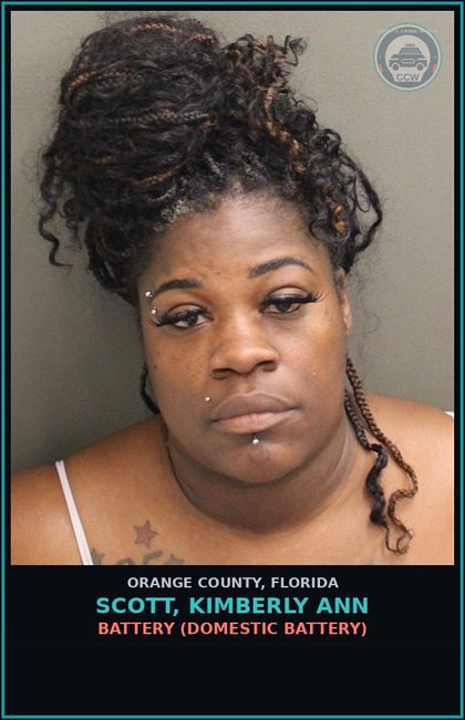 CCW arrest card for SCOTT, KIMBERLY ANN in Orange County: BATTERY (DOMESTIC BATTERY)
