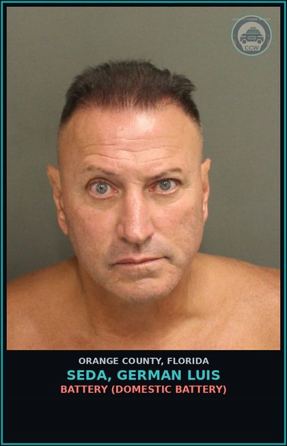 CCW arrest card for SEDA, GERMAN LUIS in Orange County: BATTERY (DOMESTIC BATTERY)