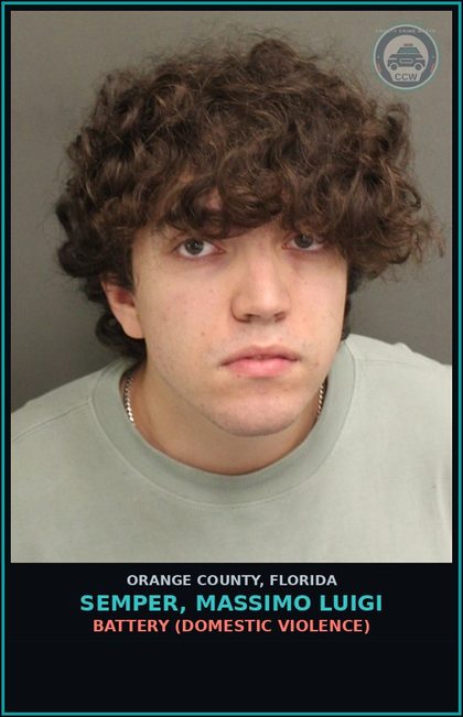 CCW arrest card for SEMPER, MASSIMO LUIGI in Orange County: BATTERY (DOMESTIC VIOLENCE)