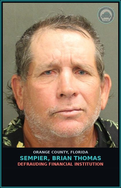 CCW arrest card for SEMPIER, BRIAN THOMAS in Orange County: UTTERING FORGED BILLS / NOTES