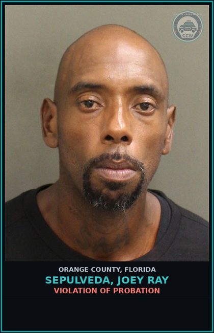 CCW arrest card for SEPULVEDA, JOEY RAY in Orange County: VIOLATION OF PROBATION