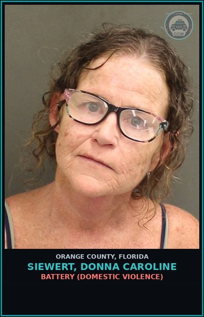 CCW arrest card for SIEWERT, DONNA CAROLINE in Orange County: BATTERY (DOMESTIC VIOLENCE)
