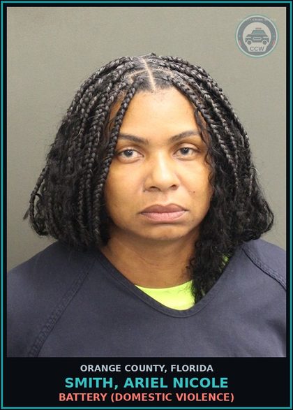 CCW arrest card for SMITH, ARIEL NICOLE in Orange County: BATTERY (DOMESTIC VIOLENCE)
