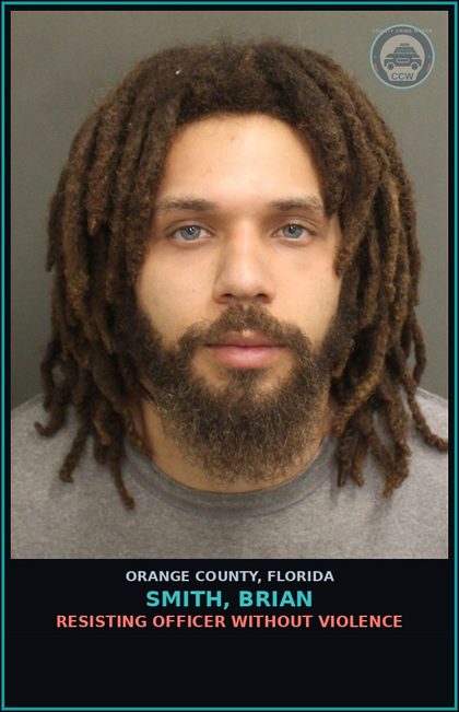CCW arrest card for SMITH, BRIAN in Orange County: RESISTING OFFICER WITHOUT VIOLENCE