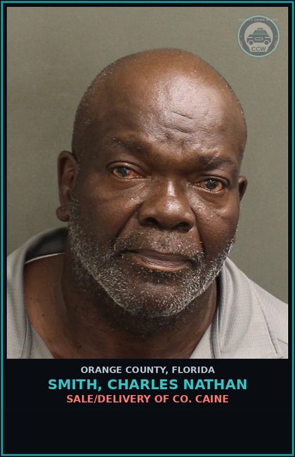 CCW arrest card for SMITH, CHARLES NATHAN in Orange County: SALE/DELIVERY OF COCAINE