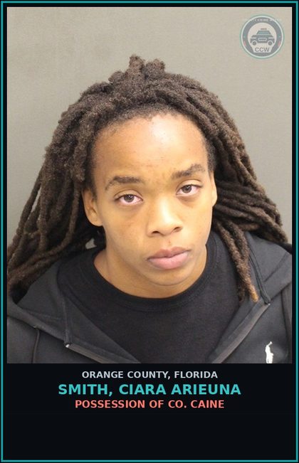 CCW arrest card for SMITH, CIARA ARIEUNA in Orange County: SALE/DELIVERY OF COCAINE
