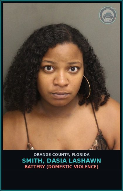 CCW arrest card for SMITH, DASIA LASHAWN in Orange County: BATTERY (DOMESTIC VIOLENCE)