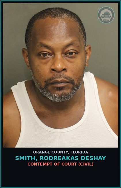 CCW arrest card for SMITH, RODREAKAS DESHAY in Orange County: CONTEMPT OF COURT (CIVIL)