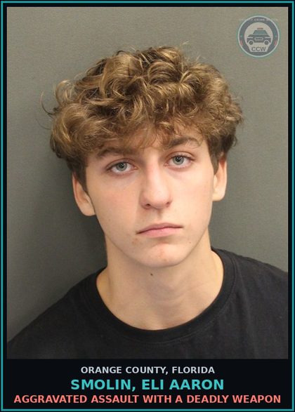 CCW arrest card for SMOLIN, ELI AARON in Orange County: BATTERY