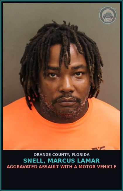 CCW arrest card for SNELL, MARCUS LAMAR in Orange County: AGGRAVATED STALKING AFTER AN INJUNCTION
