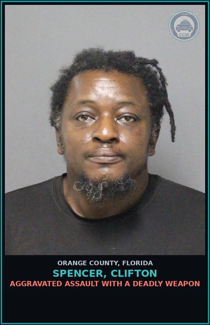 CCW arrest card for SPENCER, CLIFTON in Orange County: RESISTING OFFICER WITHOUT VIOLENCE