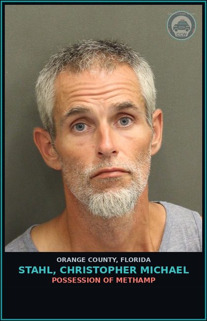 CCW arrest card for STAHL, CHRISTOPHER MICHAEL in Orange County: POSSESSION OF Methamp