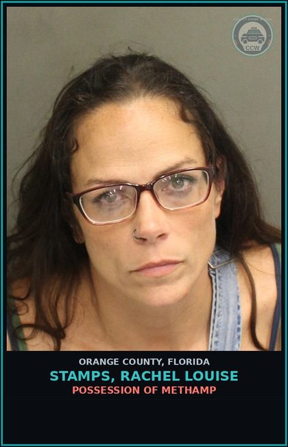 CCW arrest card for STAMPS, RACHEL LOUISE in Orange County: POSSESSION OF Methamp