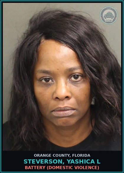 CCW arrest card for STEVERSON, YASHICA L in Orange County: BATTERY (DOMESTIC VIOLENCE)