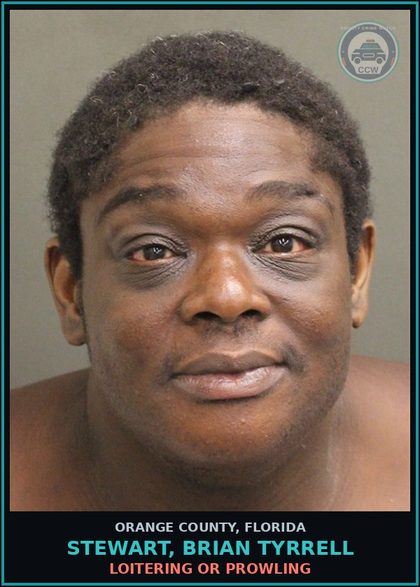 CCW arrest card for STEWART, BRIAN TYRRELL in Orange County: LOITERING OR PROWLING