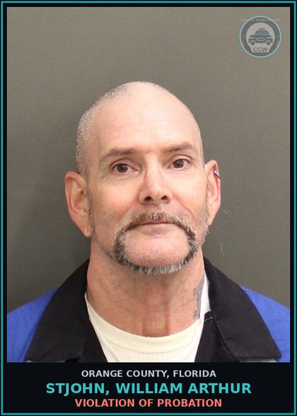 CCW arrest card for STJOHN, WILLIAM ARTHUR in Orange County: VIOLATION OF PROBATION