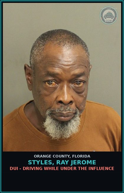 CCW arrest card for STYLES, RAY JEROME in Orange County: POSSESSION OF COCAINE