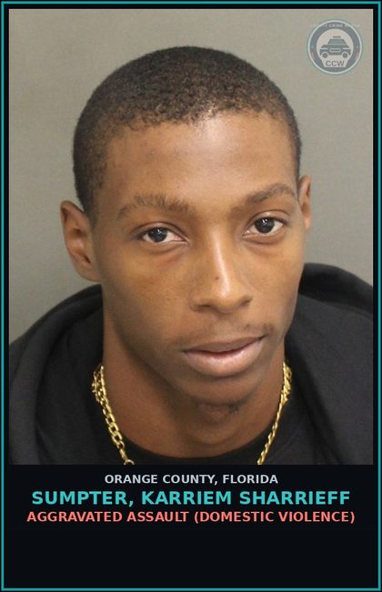 CCW arrest card for SUMPTER, KARRIEM SHARRIEFF in Orange County: VIOLATION OF PROBATION - OUT OF COUNTY