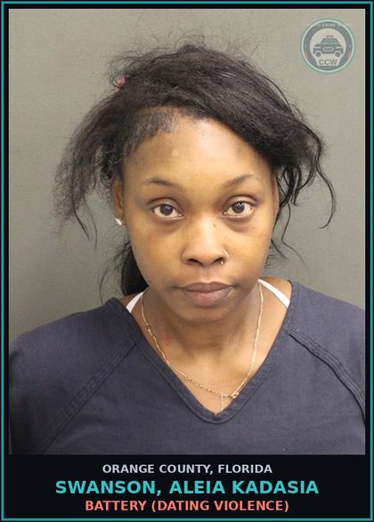 CCW arrest card for SWANSON, ALEIA KADASIA in Orange County: RESISTING OFFICER WITHOUT VIOLENCE