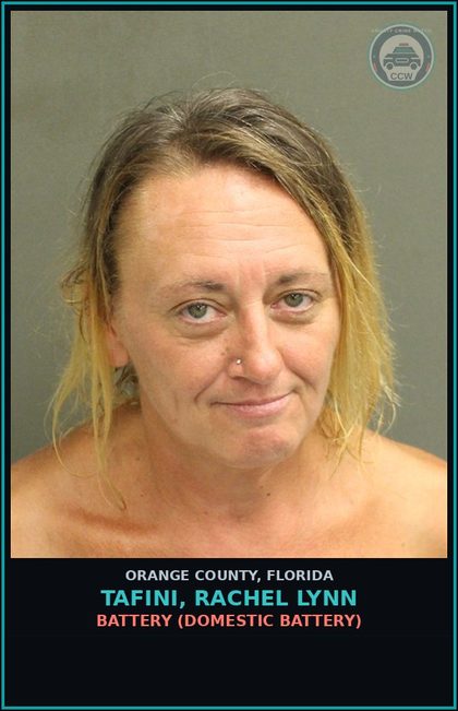 CCW arrest card for TAFINI, RACHEL LYNN in Orange County: POSSESSION OF COCAINE