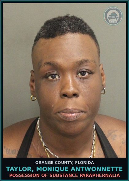 CCW arrest card for TAYLOR, MONIQUE ANTWONNETTE in Orange County: POSSESSION OF DRUG PARAPHERNALIA