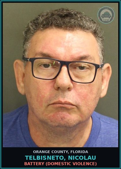 CCW arrest card for TELBISNETO, NICOLAU in Orange County: BATTERY (DOMESTIC VIOLENCE)