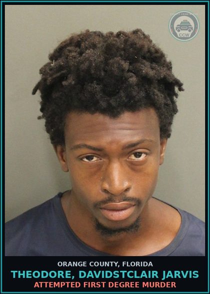 CCW arrest card for THEODORE, DAVIDSTCLAIR JARVIS in Orange County: TRESPASS IN OCCUPIED STRUCTURE/CONVEYANCE