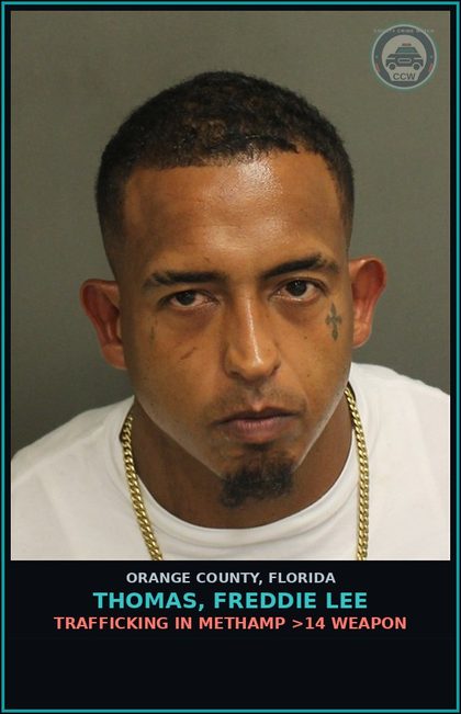CCW arrest card for THOMAS, FREDDIE LEE in Orange County: BATTERY (DATING VIOLENCE)
