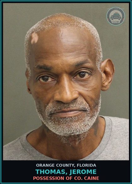 CCW arrest card for THOMAS, JEROME in Orange County: POSSESSION OF COCAINE