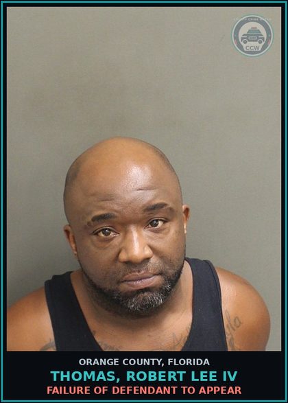 CCW arrest card for THOMAS, ROBERT LEE IV in Orange County: FAILURE OF DEFENDANT TO APPEAR