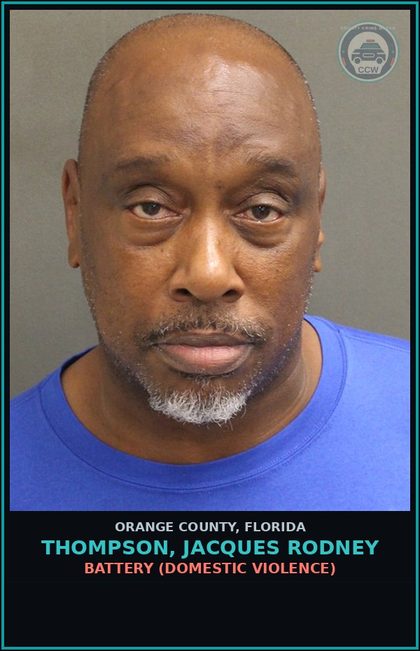 CCW arrest card for THOMPSON, JACQUES RODNEY in Orange County: POSSESSION OF COCAINE