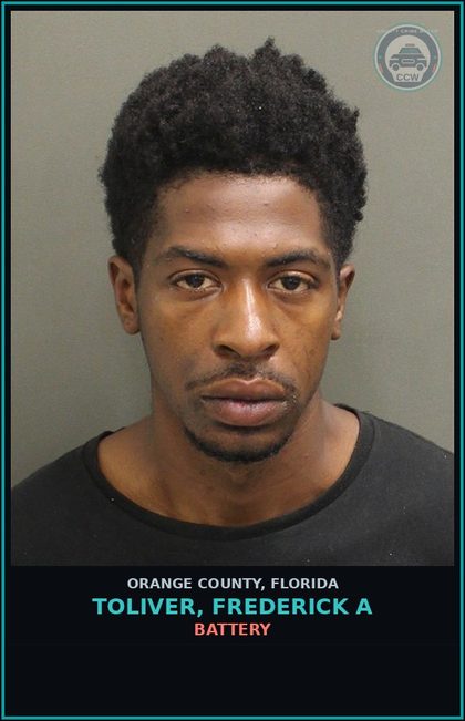 CCW arrest card for TOLIVER, FREDERICK A in Orange County: CAMPING PROHIBITED; EXCEPTIONS