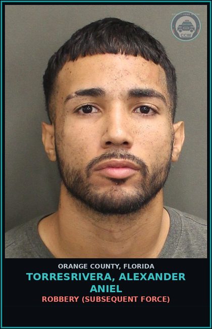 CCW arrest card for TORRESRIVERA, ALEXANDER ANIEL in Orange County: OBSTRUCTING JUSTICE-HINDER WITN COMMUN INFO TO LEO/JUDGE MISD PROC