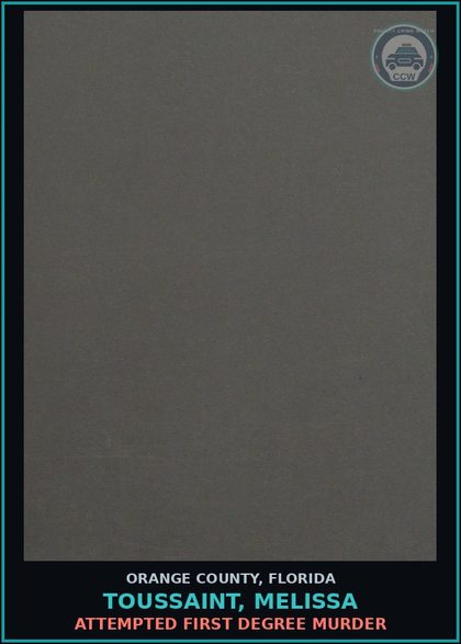 CCW arrest card for TOUSSAINT, MELISSA in Orange County: FALSE IMPRISONMENT (WITH A WEAPON)
