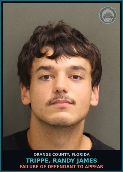 CCW arrest card for TRIPPE, RANDY JAMES in Orange County: FAILURE OF DEFENDANT TO APPEAR