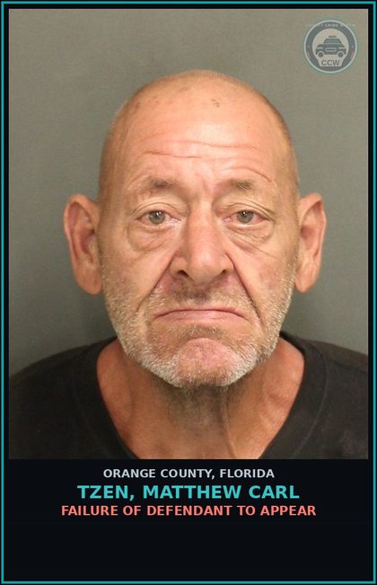 CCW arrest card for TZEN, MATTHEW CARL in Orange County: FAILURE OF DEFENDANT TO APPEAR