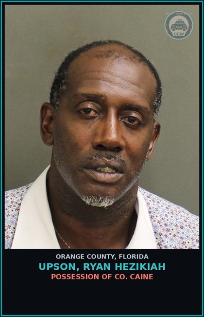 CCW arrest card for UPSON, RYAN HEZIKIAH in Orange County: POSSESSION OF COCAINE