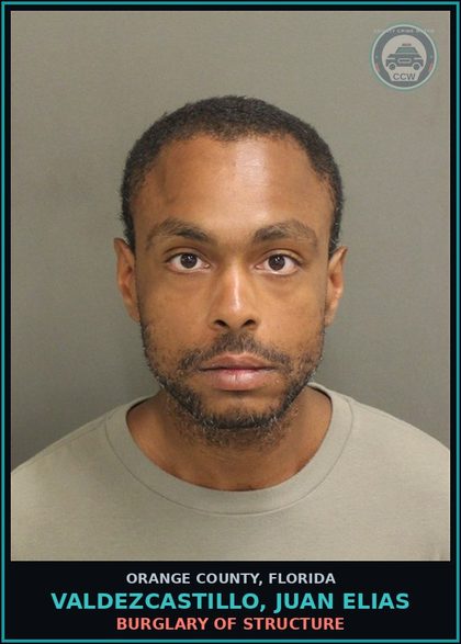 CCW arrest card for VALDEZCASTILLO, JUAN ELIAS in Orange County: CRIMINAL MISCHIEF (>=$1000)