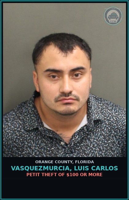 CCW arrest card for VASQUEZMURCIA, LUIS CARLOS in Orange County: RESISTING A MERCHANT