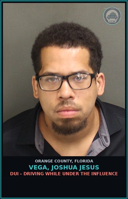 CCW arrest card for VEGA, JOSHUA JESUS in Orange County: DUI - DRIVING WHILE UNDER THE INFLUENCE