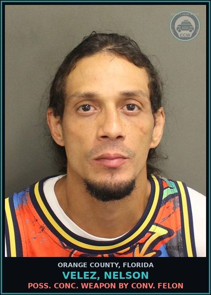 CCW arrest card for VELEZ, NELSON in Orange County: POSSESSION OF Canna < 20 GRAMS