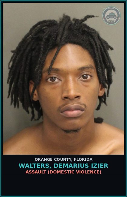 CCW arrest card for WALTERS, DEMARIUS IZIER in Orange County: ASSAULT (DOMESTIC VIOLENCE)