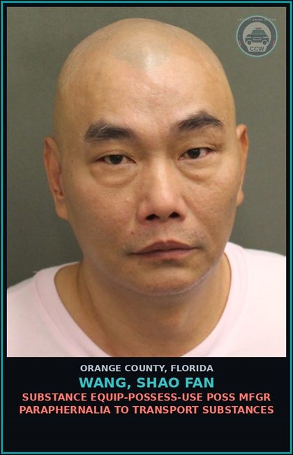 CCW arrest card for WANG, SHAO FAN in Orange County: DRUGS-SELL-SELL contr substance SCHEDULE I