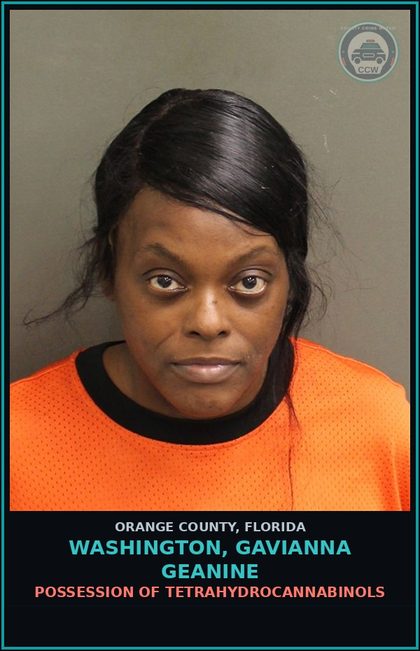 CCW arrest card for WASHINGTON, GAVIANNA GEANINE in Orange County: VIOLATION OF PROBATION