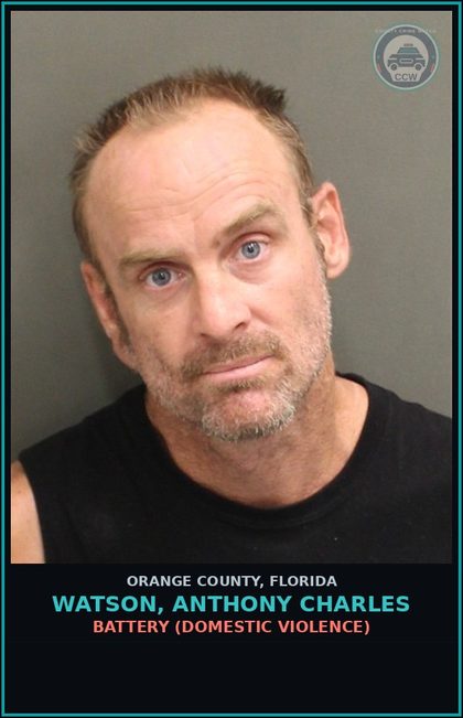 CCW arrest card for WATSON, ANTHONY CHARLES in Orange County: BATTERY (DOMESTIC VIOLENCE)