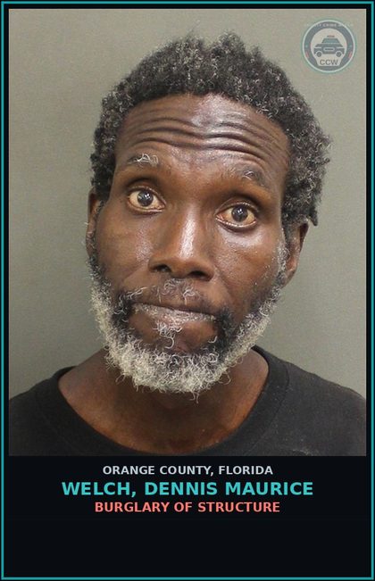 CCW arrest card for WELCH, DENNIS MAURICE in Orange County: RESISTING OFFICER WITHOUT VIOLENCE