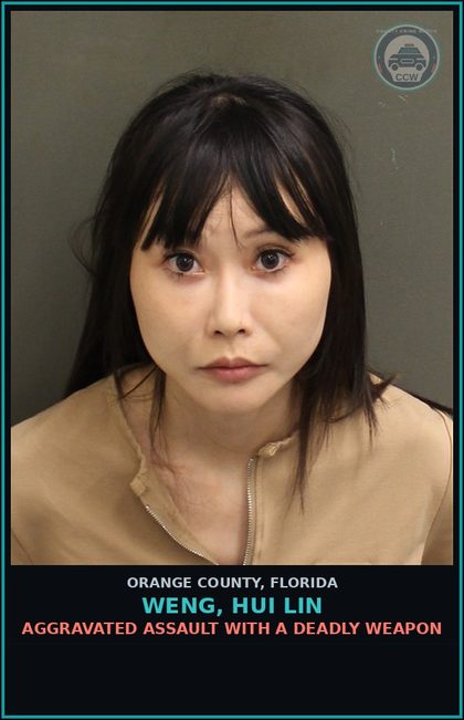 CCW arrest card for WENG, HUI LIN in Orange County: GRAND THEFT 3RD DEGREE (>750, <$5000)